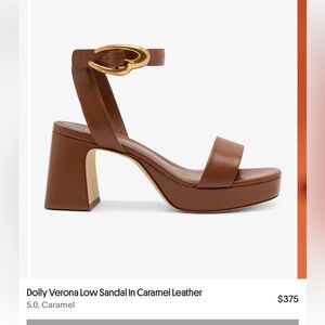 Larroude Brown Leather Sandals with Gold Buckle - hardly worn